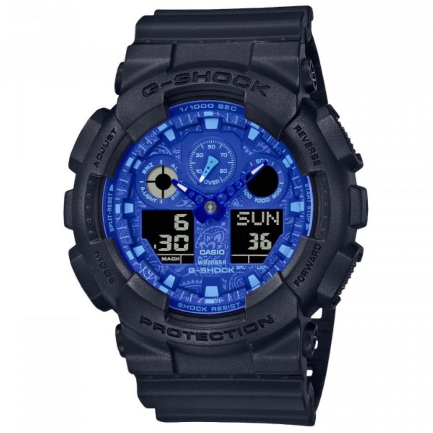 Christies Jewellery - GA100BP-1A G-Shock Paisley Blue Series Watches Auckland NZ GA100BP-1A G-Shock Paisley Blue Series GA-100RC-1A Watches Auckland