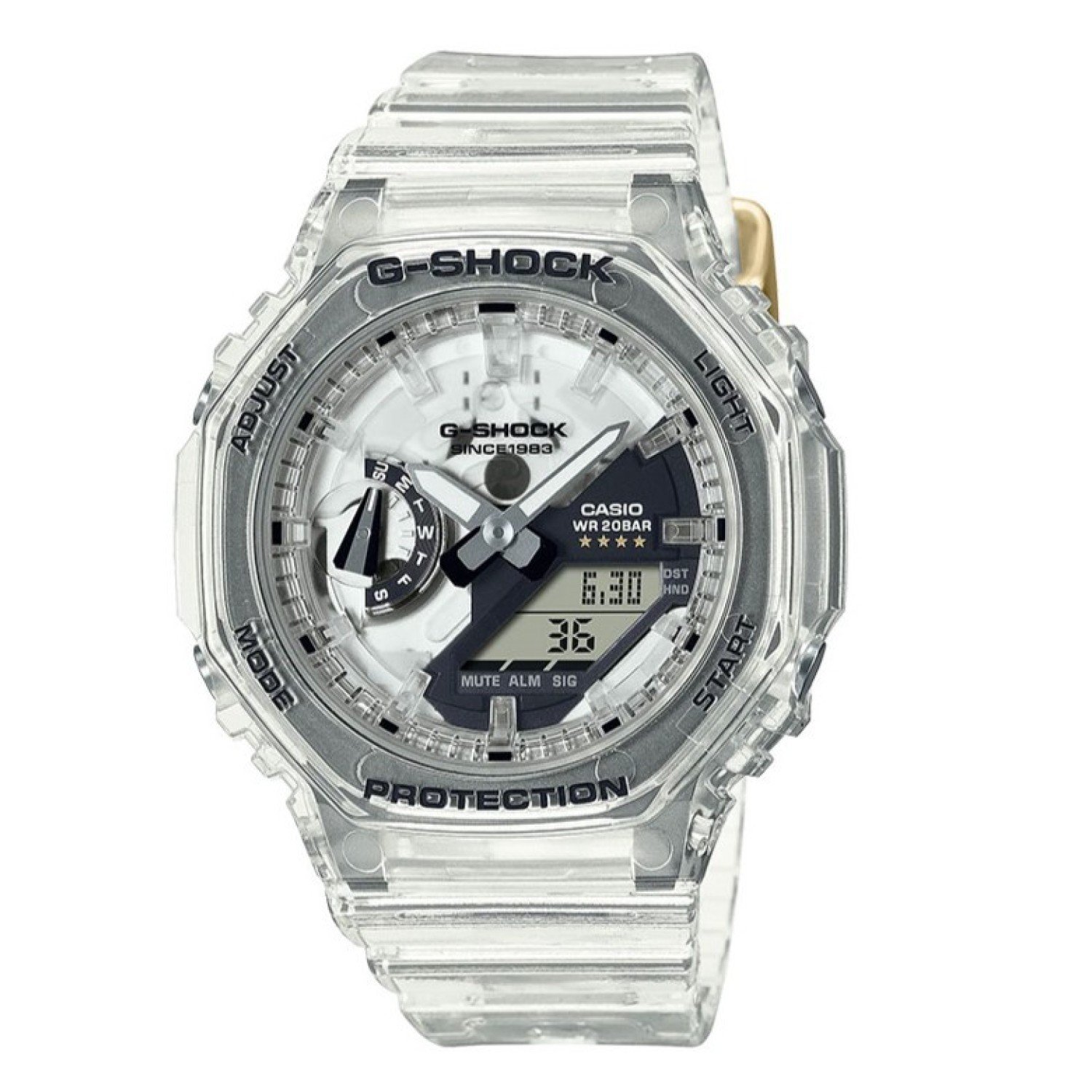 Christies Jewellery - GMAS2140RX-7A G-SHOCK 40TH ANNIVERSARY CLEAR REMIX ANALOG-DIGITAL 2100 SERIES Watches NZ GMAS2140RX-7A G-SHOCK 40TH ANNIVERSARY CLEAR REMIX ANALOG-DIGITAL 2100 SERIES GA2140RX-7A Watches NZ