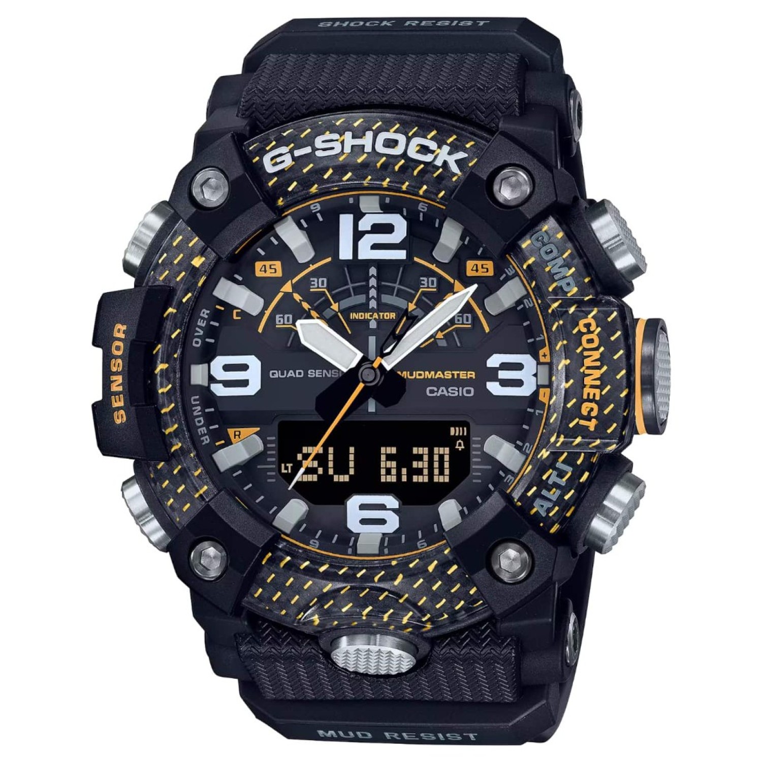 Christies Jewellery - GGB100Y-1A Casio G-Shock MASTER of G Mudmaster GGB100Y-1A Casio G-Shock MASTER of G Mudmaster. The GGB100 MUDMASTER employs high rigidity carbon in the case to keep damage and warping at bay and ensure extreme airtightness and shock resistance.