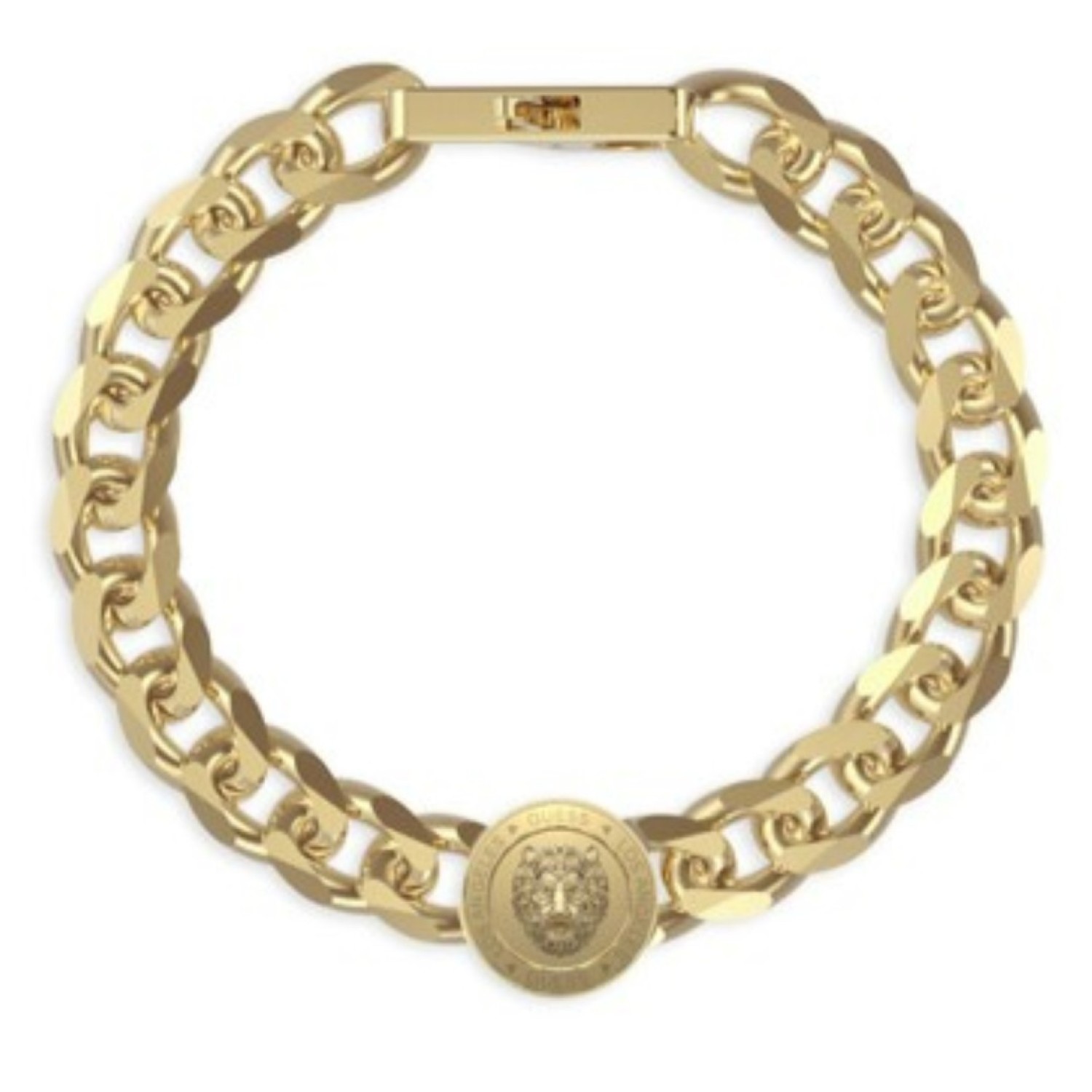 Guess Lion Coin 14mm Bracelet in Gold JUMB01309JWYG guess jewellery