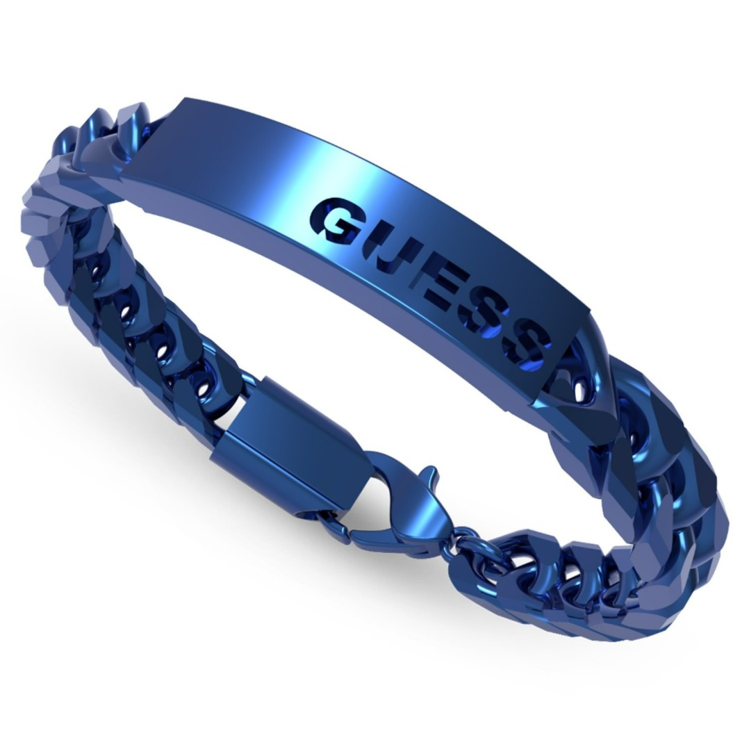 jUXB03004JWYGL GUESS 8mm Logo Tag Bracelet In Blue JUXB03004JWBLUL Watches Auckland