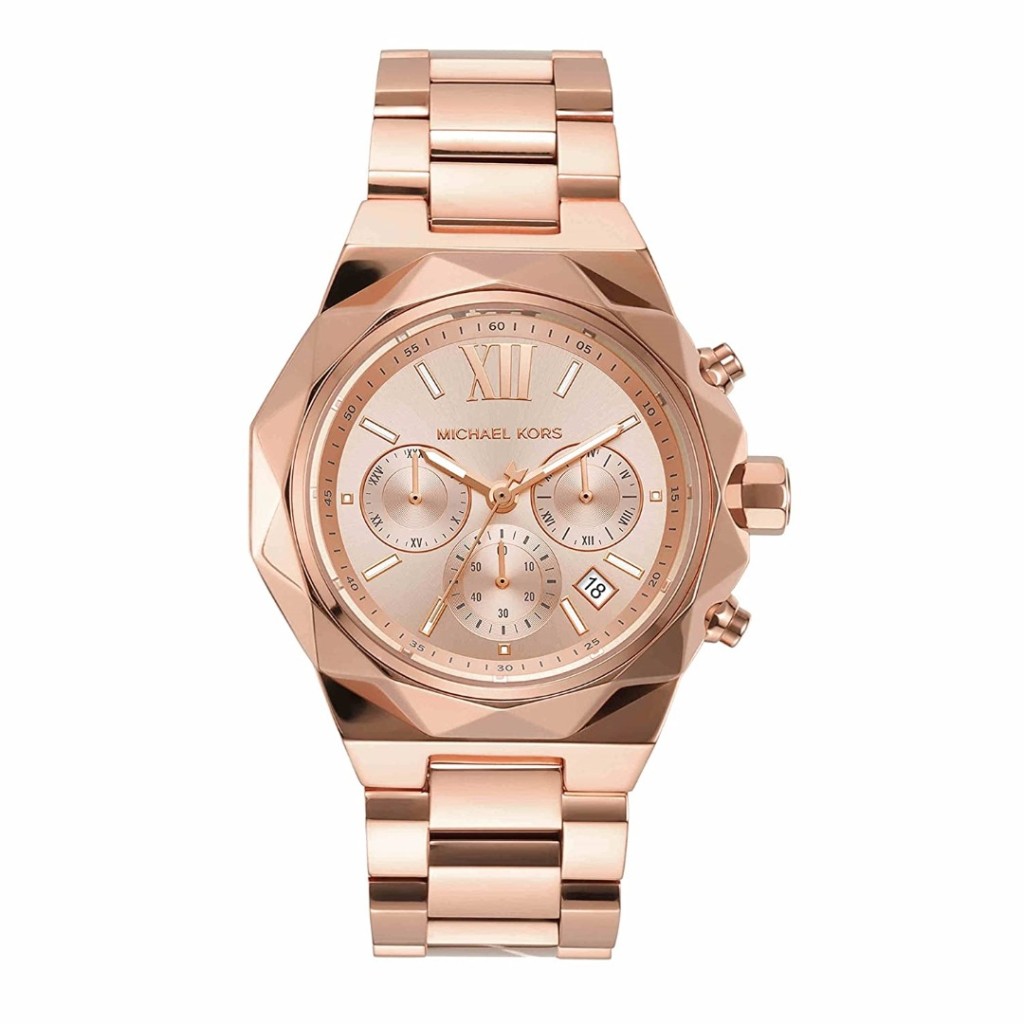 MK4688 Michael Kors Raquel Chronograph Rose Tone Watch Afterpay