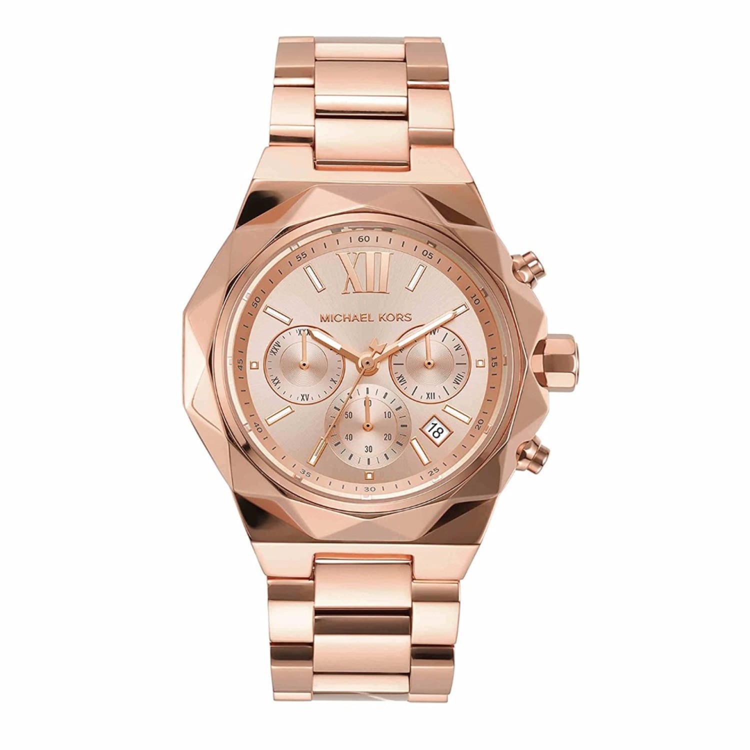 MK4688 Michael Kors Raquel Chronograph Rose Tone Watch. The Raquel MK4688 is a stunning timepiece that combines functionality with sophisticated style.