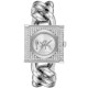 MK4718 Michael Kors Mini Lock Pave Silver-Tone Chain Watch 