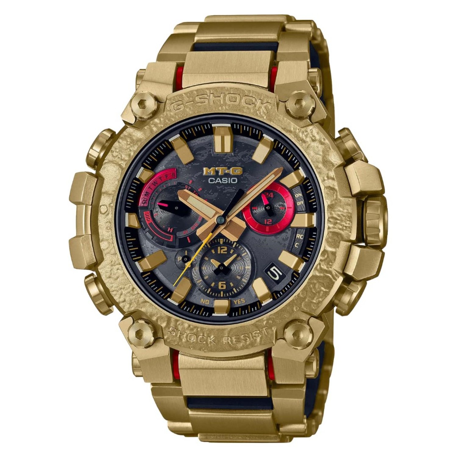 MTGB3000CX-9A G-Shock Chinese New Year MT-G. Celebrate New Year 2023, the Year of the Rabbit, with this very special MT-G timepiece combining original G-SHOCK resin with metal in an innovative form and design inspired by the “rabbit in the moon.