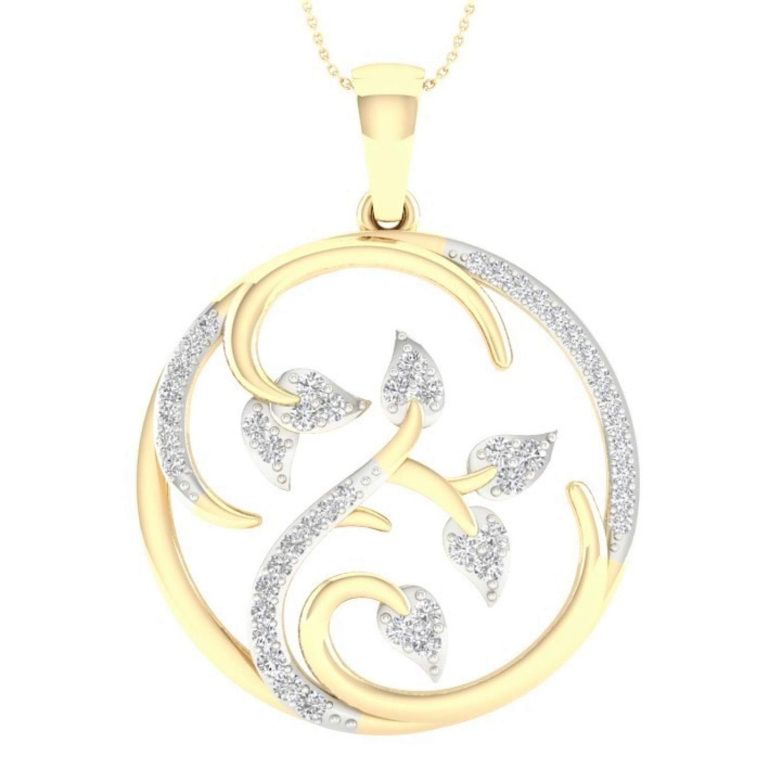 9ct Gold Diamond Tree of Life Pendant PF13466 diamond jewellery
