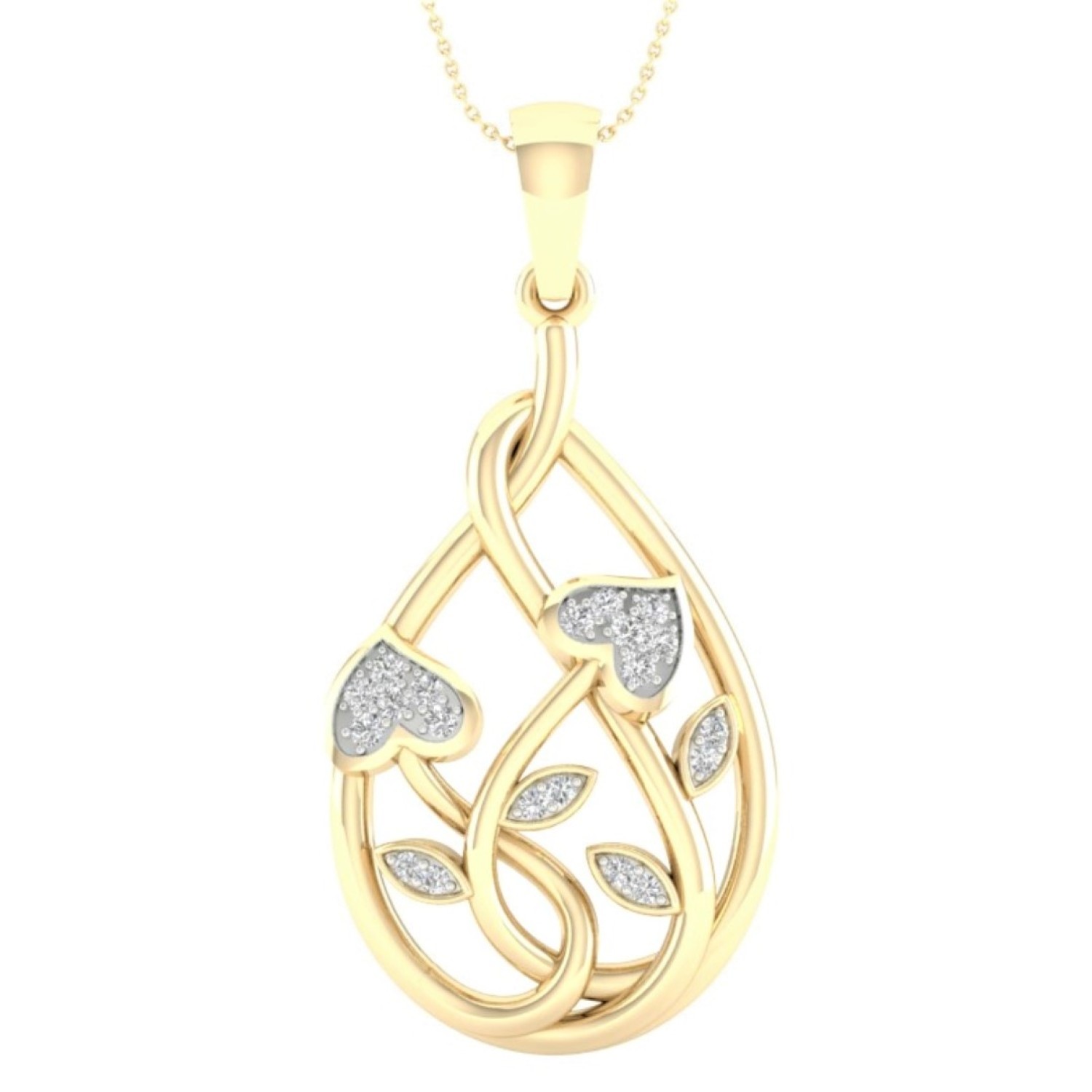 9ct Gold Diamond Tree of Life Pendant PF13472  diamond jewellery