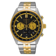 SSB430P Seiko Gents Two-Tone Chronograph Quartz Black Dial Watch