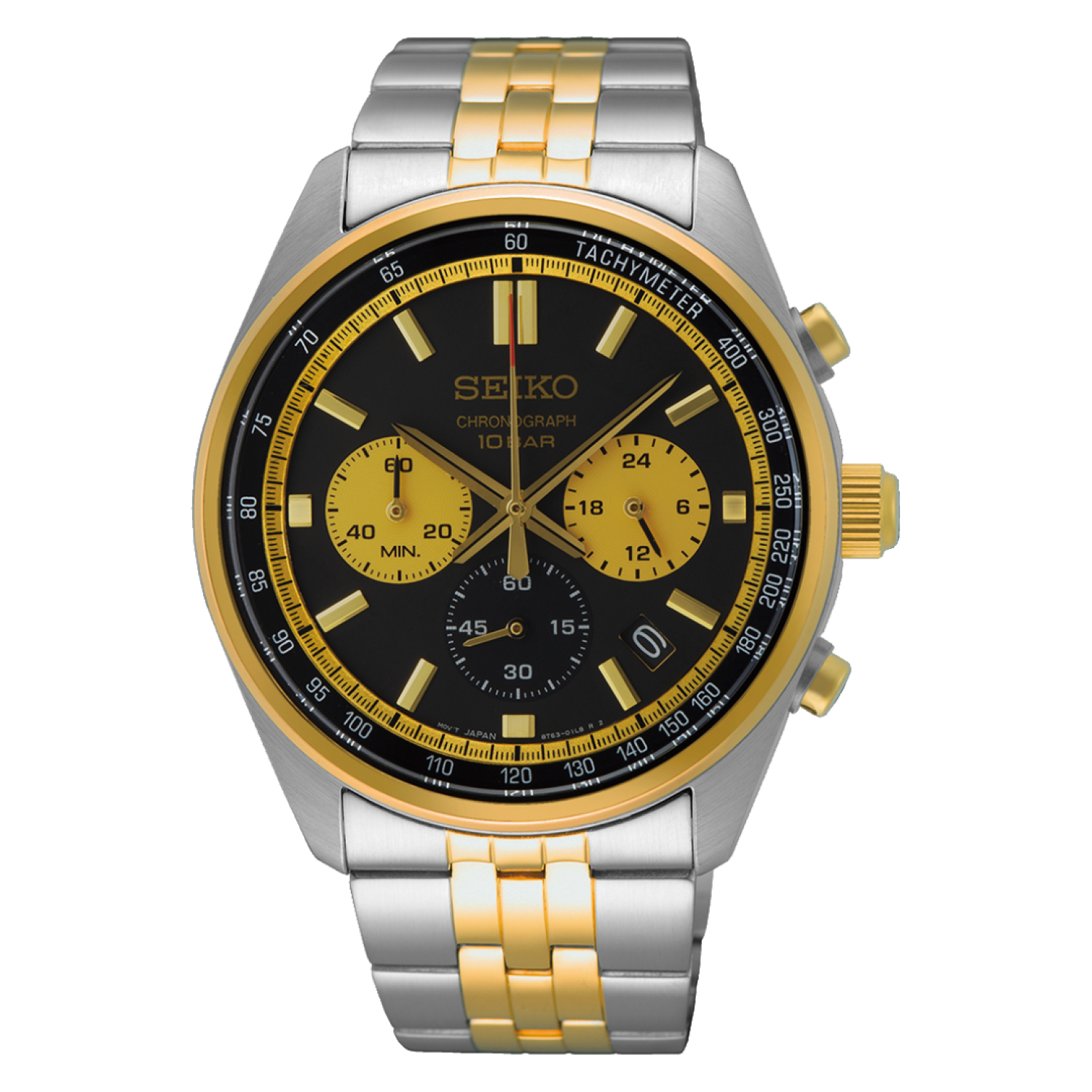 Christies Jewellery - SSB430P Seiko Gents Two-Tone Chronograph Quartz Black Dial Watch Watches NZ SSB430P Seiko Gents Two-Tone Chronograph Quartz Black Dial Watch