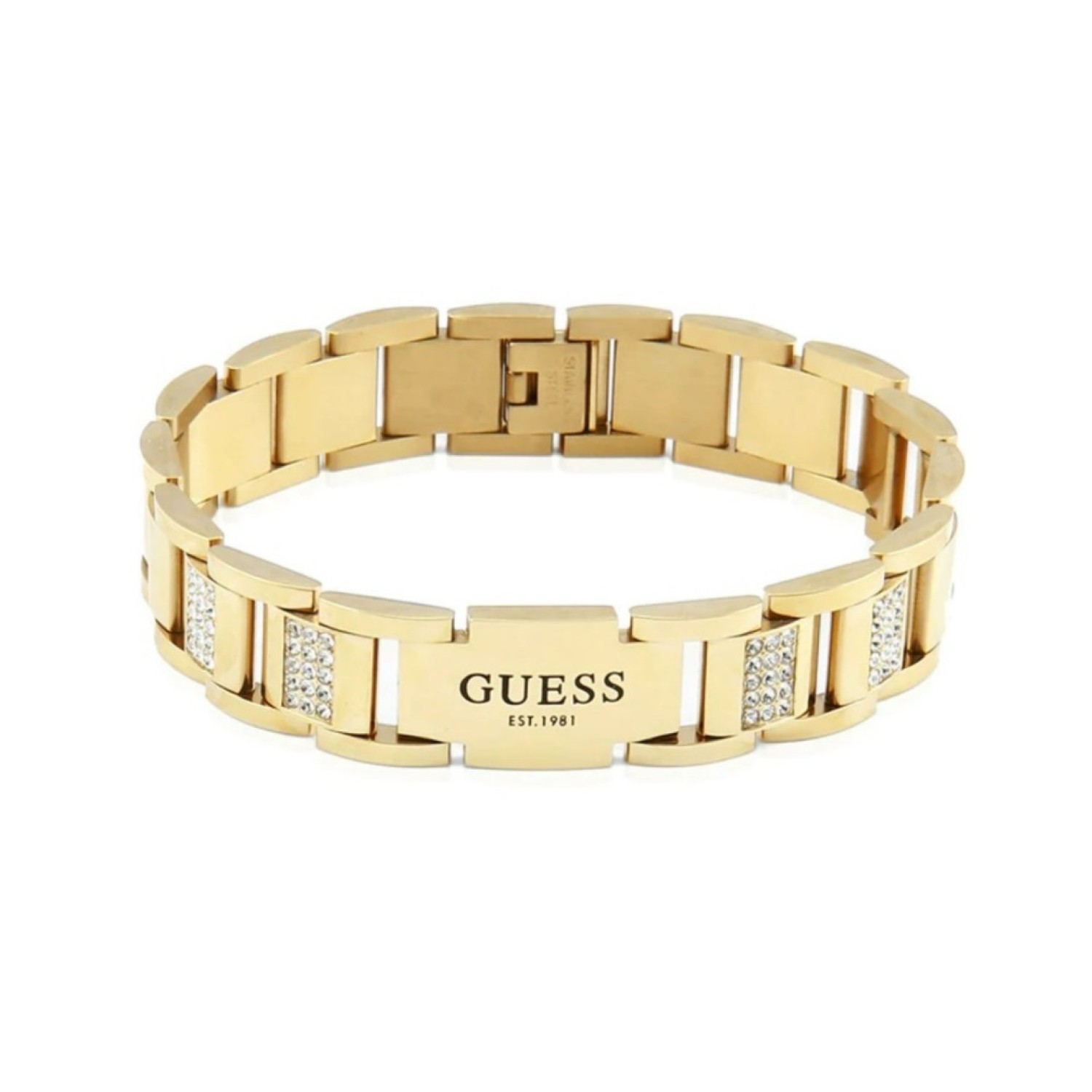 Guess Frontier Crystal Bracelet in 15mm in Gold UMB20008  guess jewellery