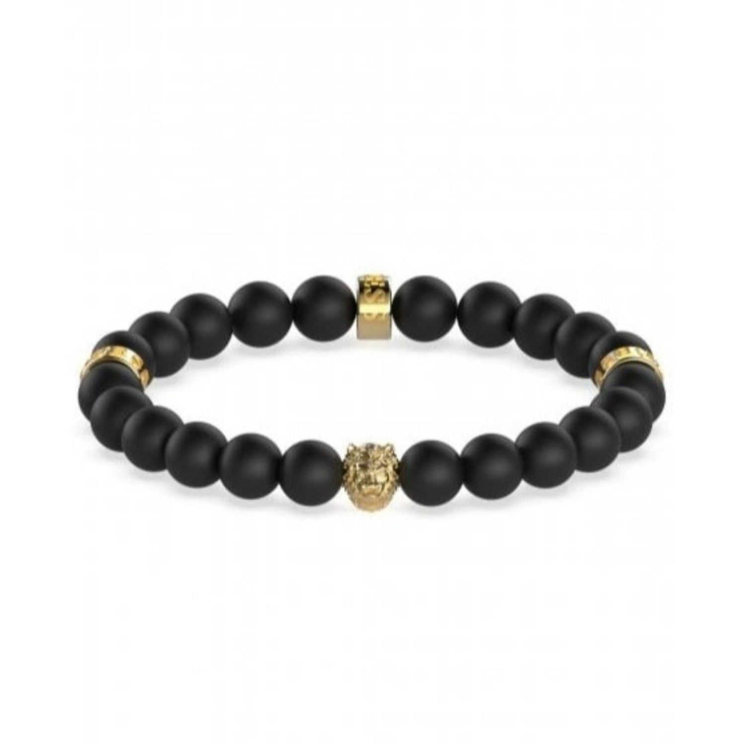 GUESS Black Beads and 12mm Lion in Gold UXB03004JWYGL guess jewellery