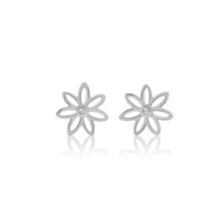Evolve Silver Daisy Friendship Earrings