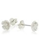 Evolve Silver Daisy Friendship Earrings Close-up of Evolve Silver Daisy Friendship Earrings featuring a delicate daisy design on a white background.