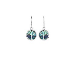 Evolve Tree of Life Paua Drop Earrings 