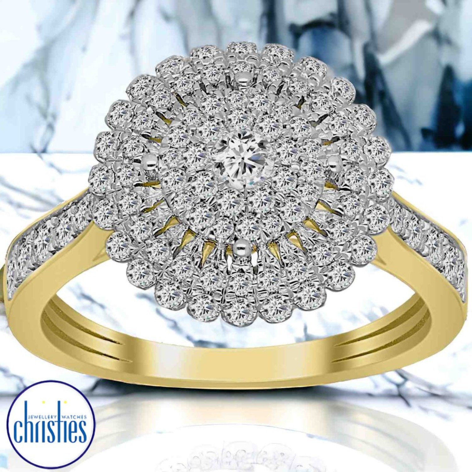 9ct Gold 0.70ct Diamond Dress Ring DCRG0366 DCRG0366/9KY