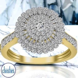 9ct Gold 0.70ct Diamond Dress Ring DCRG0366