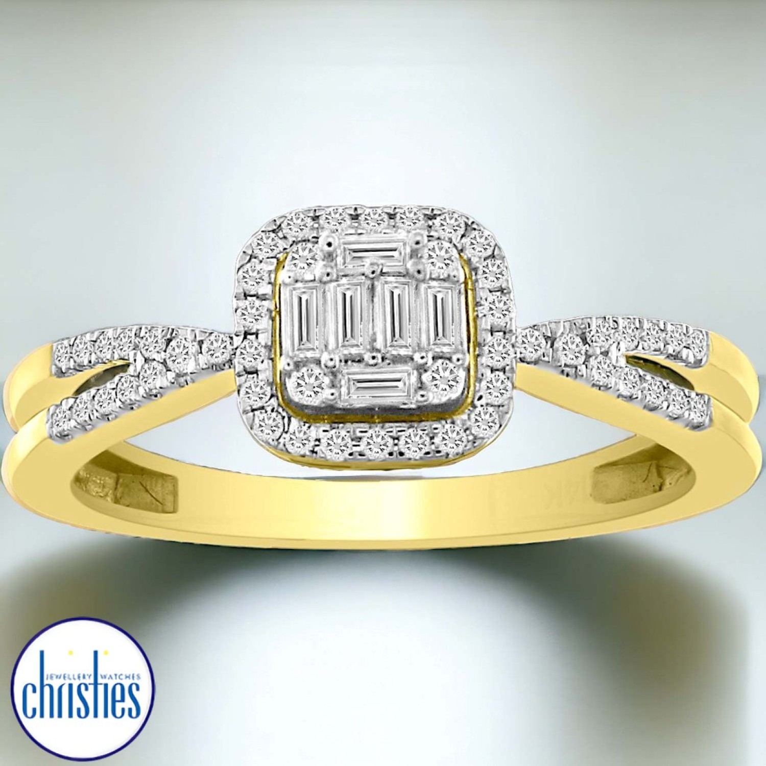 Christies Jewellery - 9ct Gold Diamond Engagement Ring DCRG0392 Watches Auckland NZ 9ct Gold Diamond Engagement Ring DCRG0392 DCRG0392/9KY