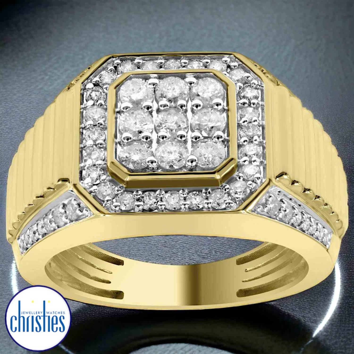 Christies Jewellery - 9ct Gold Mens 1ct Diamond Ring DCMRG0377 Rings Auckland NZ 9ct Gold Mens 1ct Diamond Ring DCMRG0377 DCMRG0377