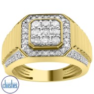 9ct Gold Mens 1ct Diamond Ring DCMRG0377 9ct Gold Mens 1ct Diamond Ring DCMRG0377