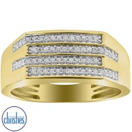 9ct Gold Mens Diamond Ring DCMRG0378 9ct Gold Mens Diamond Ring DCMRG0378