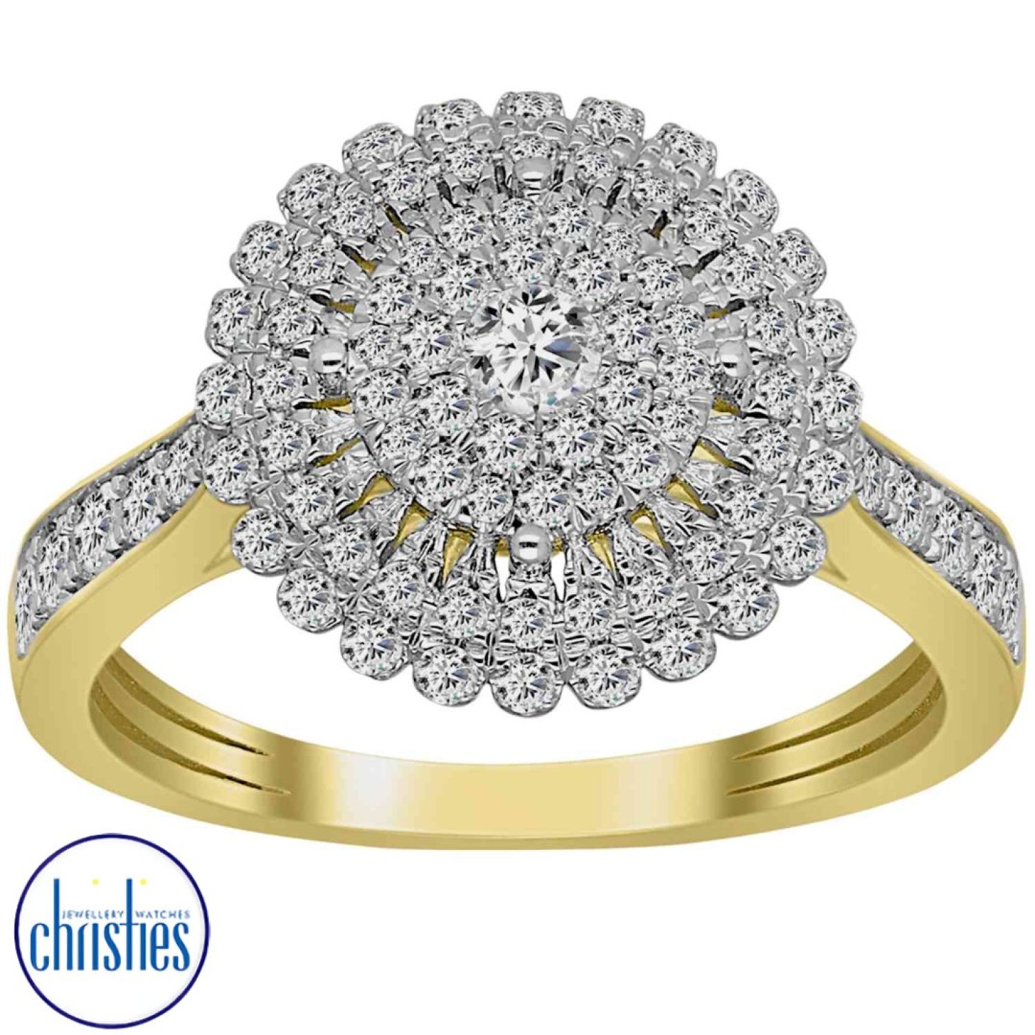 Christies Jewellery - 9ct Gold 0.70ct Diamond Dress Ring DCRG0366 Rings Auckland NZ 9ct Gold 0.70ct Diamond Dress Ring DCRG0366 DCRG0366/9KY
