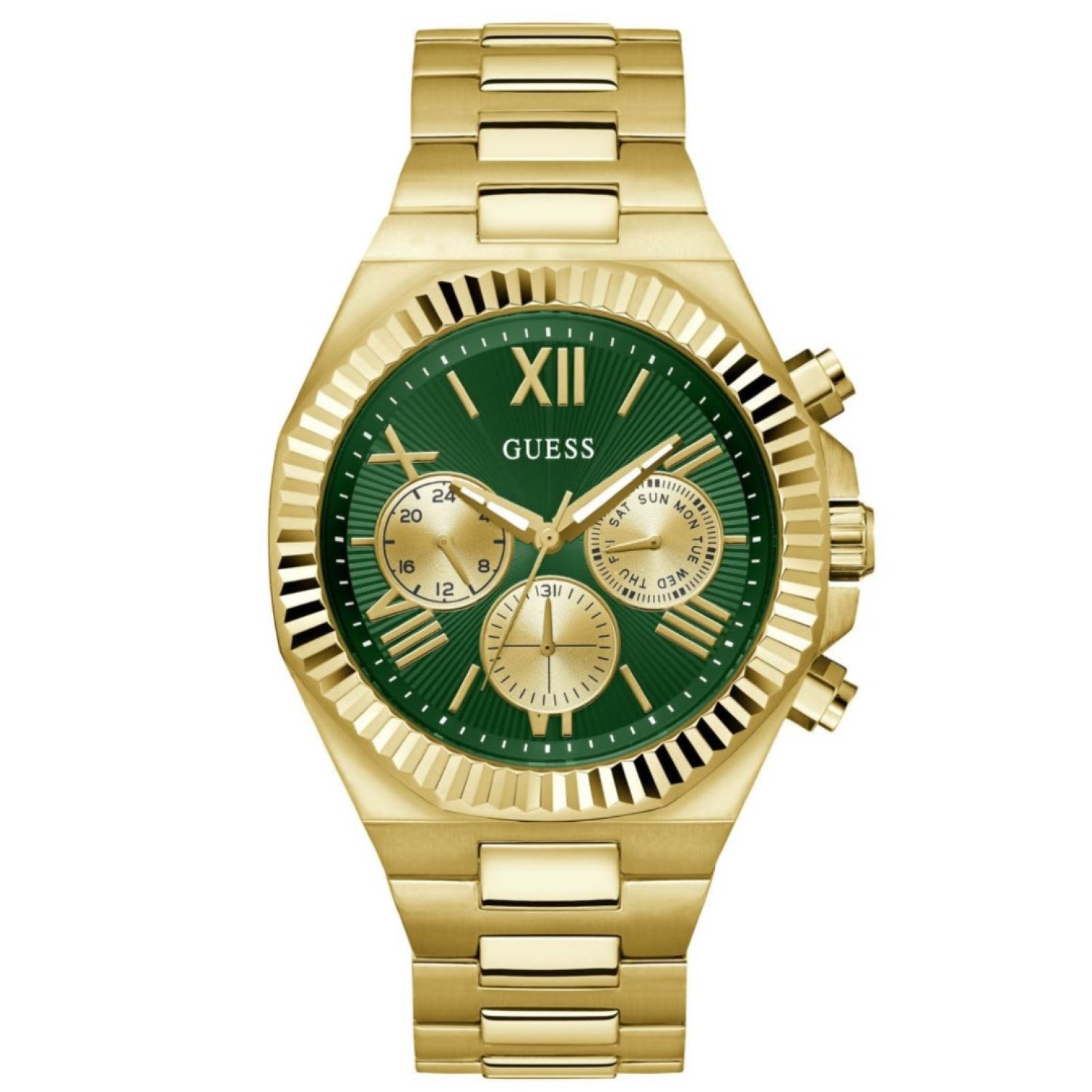 GW0703G2 Equity Men's Watch in Gold with Green Dial GW0456G5