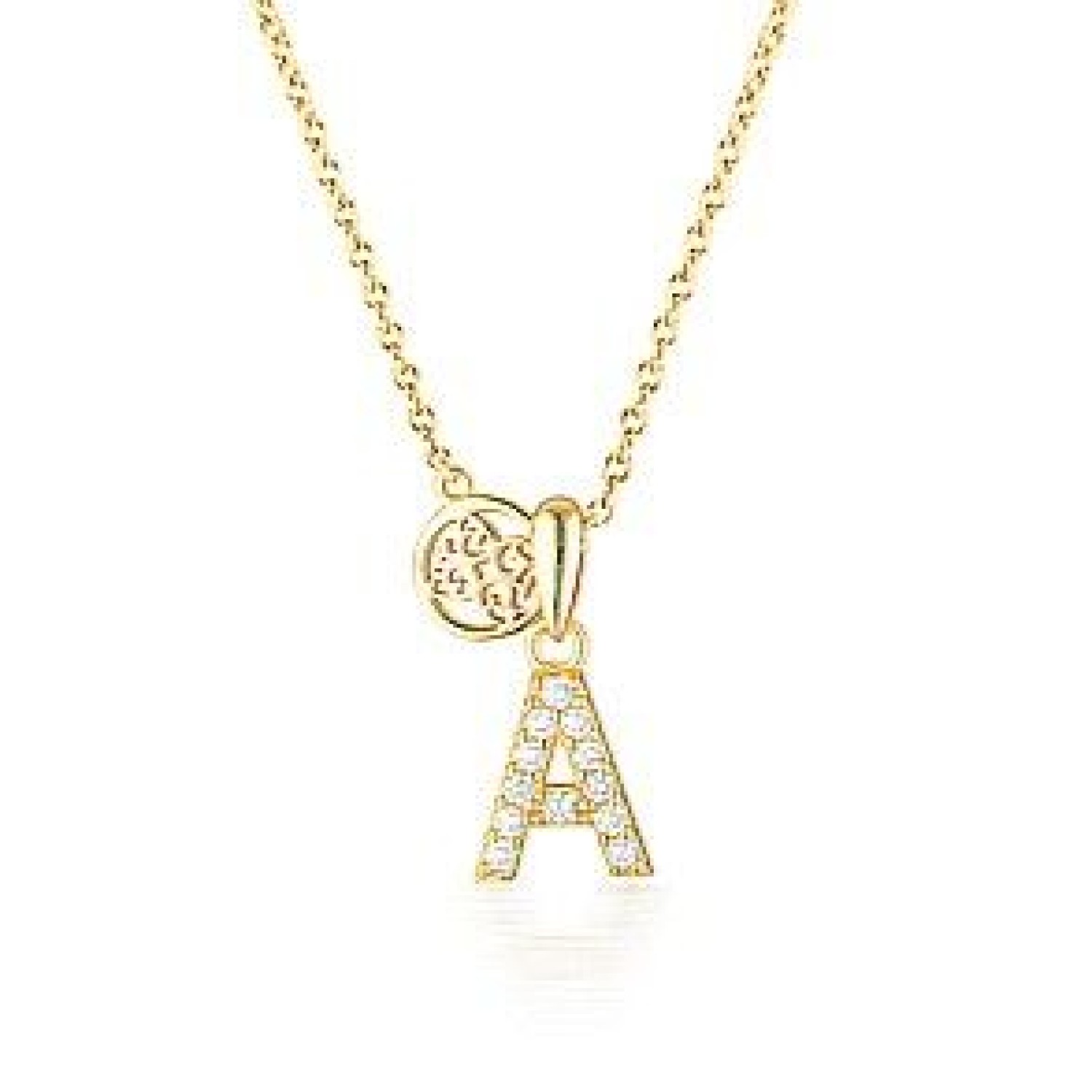 Christies Jewellery - Georgini Letters A Initial Pendant Gold IP894AG Auckland NZ Georgini Letters A Initial Pendant Gold IP894AG with CZ