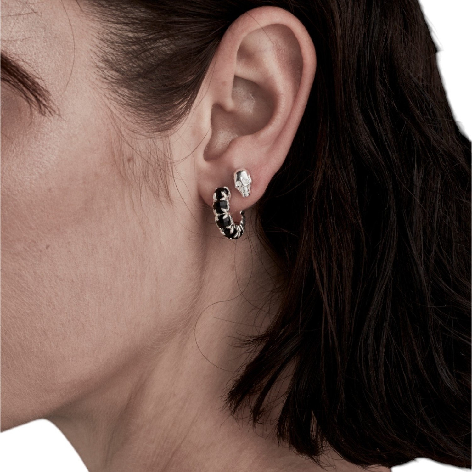 Halo Cluster Onyx Earrings - JWL20229O – Stolen Girlfriends Club Jewellery | Christies Jewellery & Watches Halo Cluster Onyx Earrings - JWL20229O by Stolen Girlfriends Club Jewellery