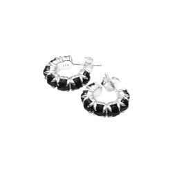 Halo Cluster Onyx Earrings - JWL20229O