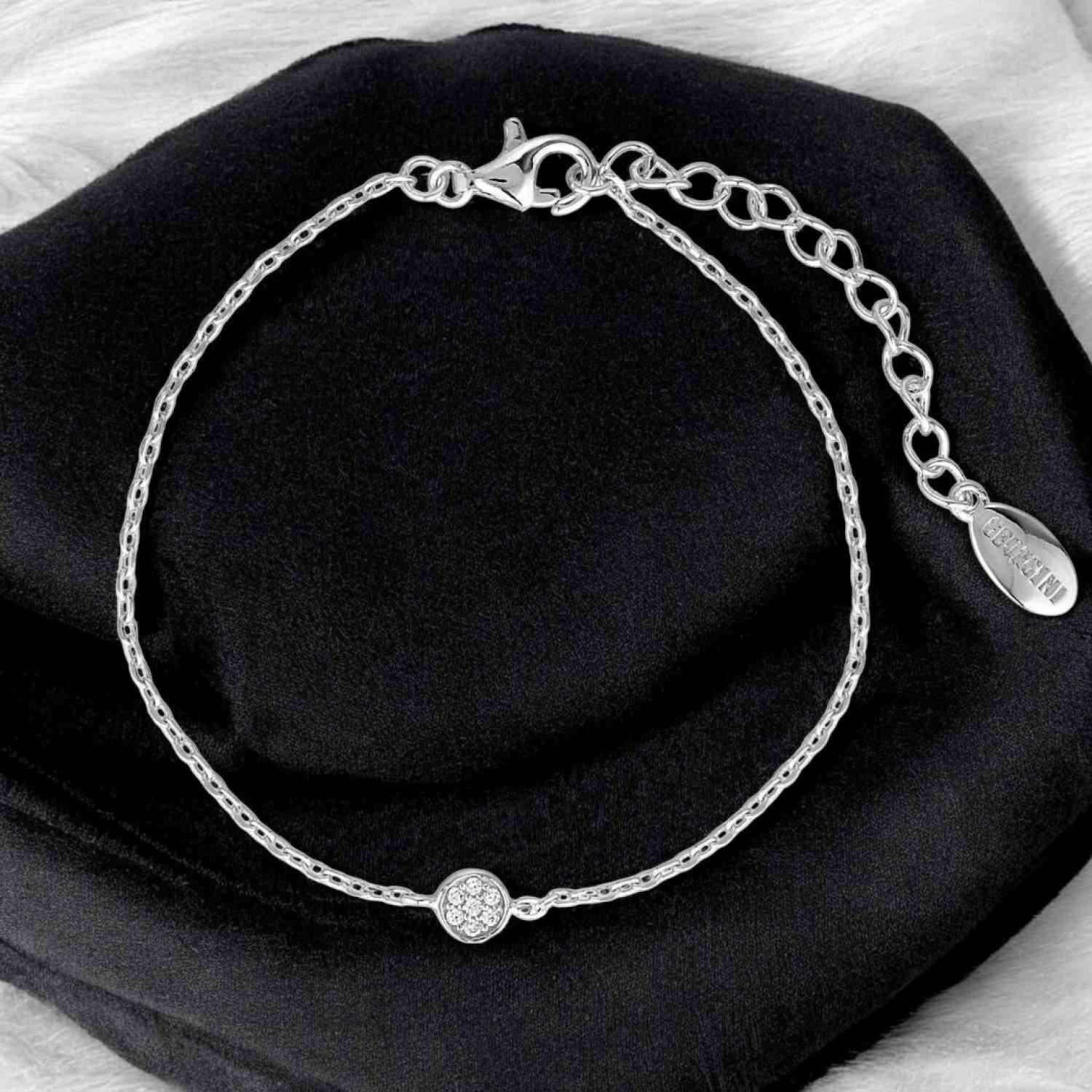 Georgini Dotti Silver Bracelet IB202W with Cubic Zirconia Disc Design Georgini Dotti Silver Bracelet IB202W IB202W