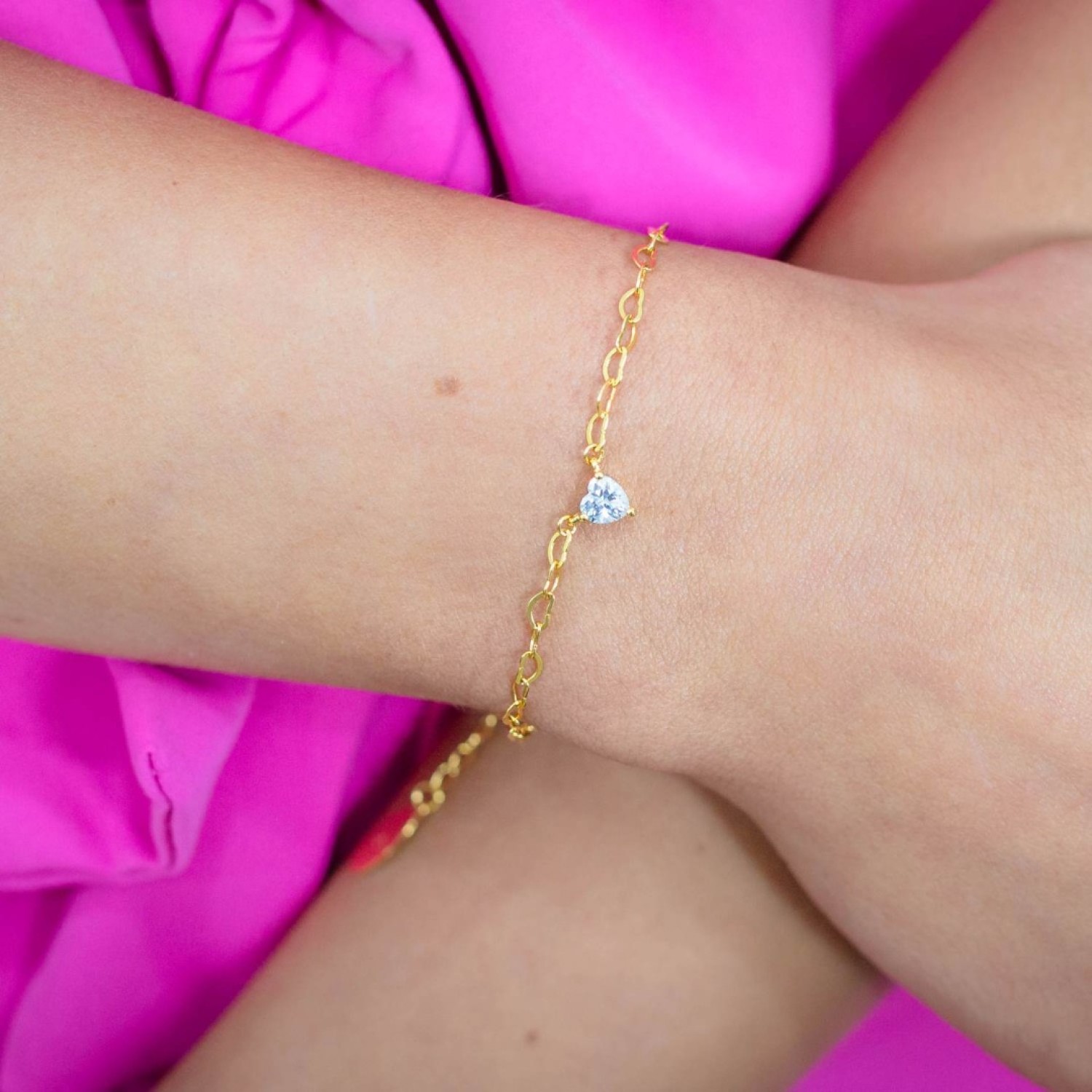 Christies Jewellery - IB215G Georgini Sweetheart Heart Chain Bracelet Gold Auckland NZ Georgini Sweetheart Heart Chain Bracelet Gold IB215G