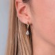 Georgini Pia Hoop Gold Earrings IE935G - Christies Jewellery Auckland NZ Georgini Pia Hoop Gold Earrings IE935G - Dangling pear shaped CZ