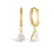 Georgini Pia Hoop Gold Earrings IE935G - Christies Jewellery Auckland NZ Georgini Pia Hoop Gold Earrings IE935G - Dangling pear shaped CZ