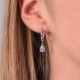 Christies Jewellery - Georgini Pia Silver Hoop Earrings IE935W Auckland NZ Georgini Pia Silver Hoop Earrings IE935W with Pear Shaped CZ Dangle.
