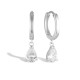 Christies Jewellery - Georgini Pia Silver Hoop Earrings IE935W Auckland NZ Georgini Pia Silver Hoop Earrings IE935W with Pear Shaped CZ Dangle.