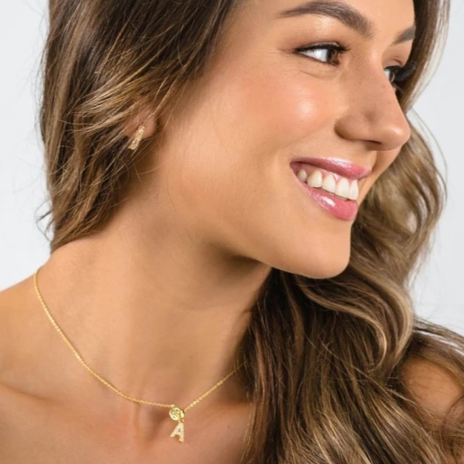 Christies Jewellery - Georgini Letters A Initial Pendant Gold IP894AG Auckland NZ Georgini Letters A Initial Pendant Gold IP894AG with CZ