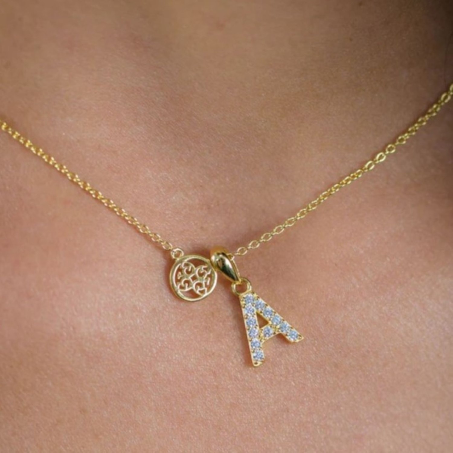 Christies Jewellery - Georgini Letters A Initial Pendant Gold IP894AG Auckland NZ Georgini Letters A Initial Pendant Gold IP894AG with CZ