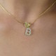 Christies Jewellery - Georgini Letters B Initial Pendant Gold IP894BG Auckland NZ Georgini Letters B Initial Pendant Gold IP894BG with CZ