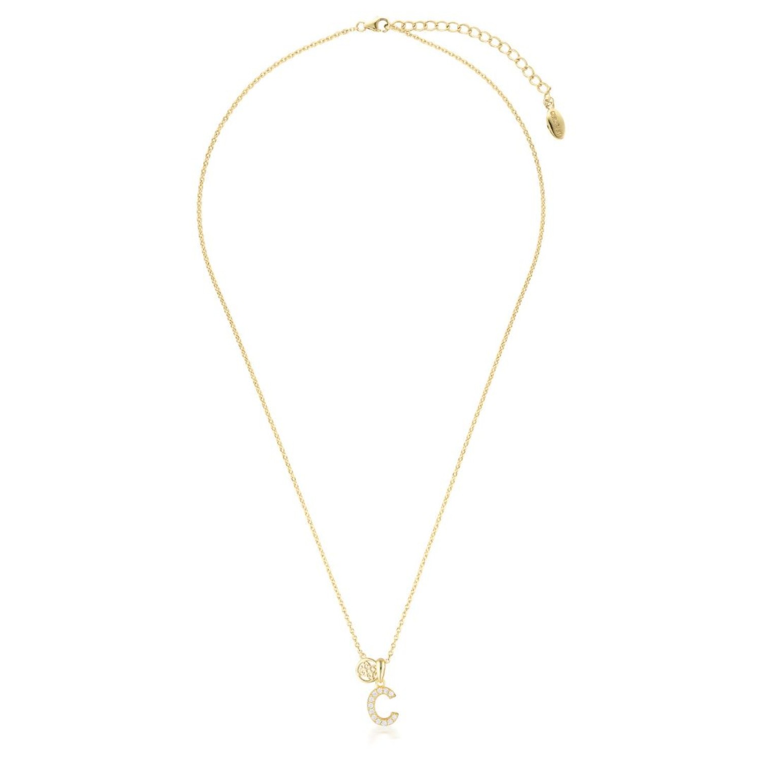 Christies Jewellery - Georgini Letters C Initial Pendant Gold IP894CG Auckland NZ Georgini Letters C Initial Pendant Gold IP894CG with CZ