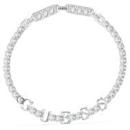  GUESS Scripted Crystal Tennis Bracelet Silver JUBB04218JWRHT