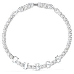  GUESS Scripted Crystal Tennis Bracelet Silver JUBB04218JWRHT