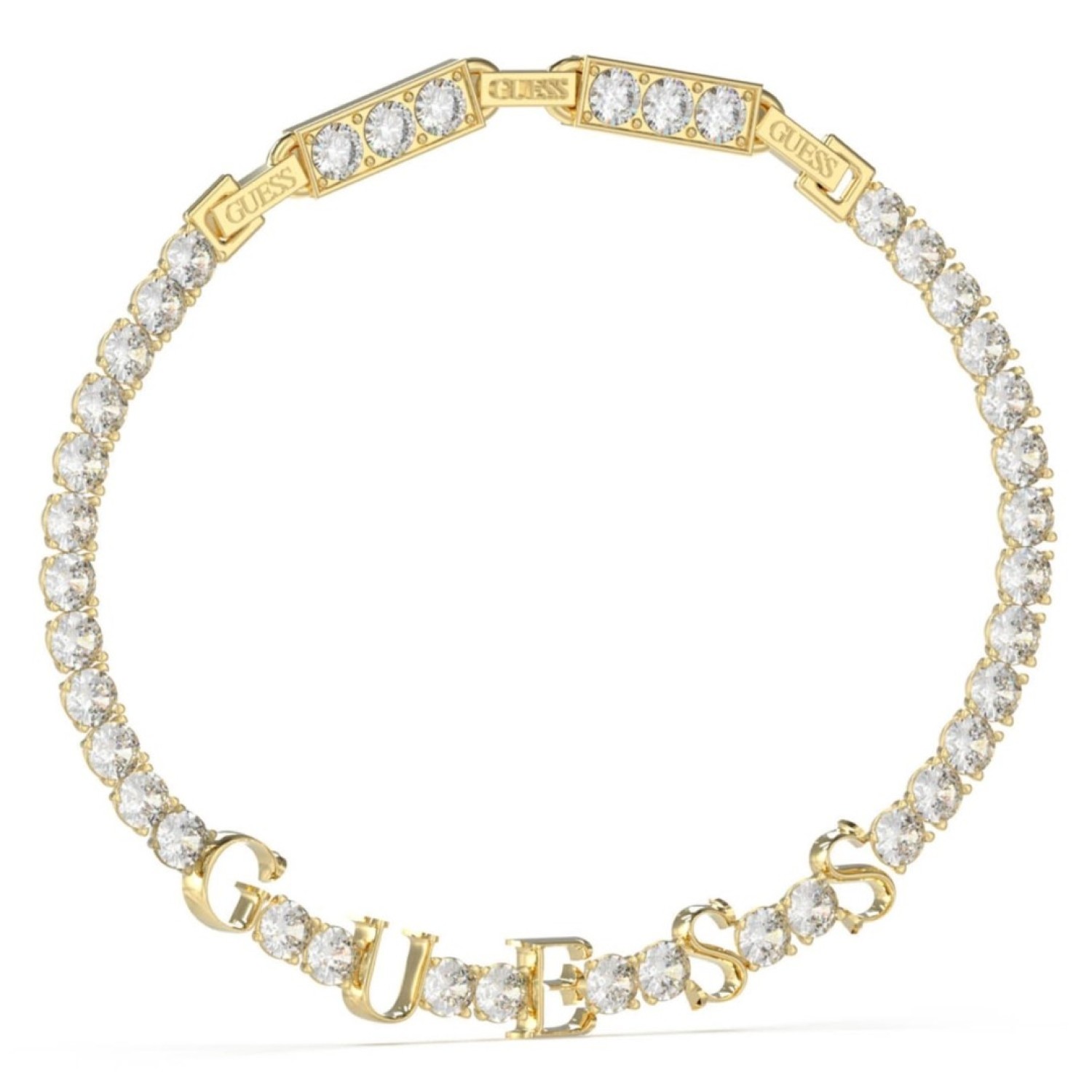 Christies Jewellery - GUESS Scripted Crystal Tennis Bracelet Gold JUBB04218JWYGT Watches Auckland NZ GUESS Scripted Crystal Tennis Bracelet Gold JUBB04218JWYGT JUBB04218JWYGT Guess Jewellery Auckland | GUESS jewellery effortlessly transitions from daytime to nighttime wear, Fast Free Delivery from Auckland