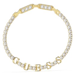  GUESS Scripted Crystal Tennis Bracelet Gold JUBB04218JWYGT