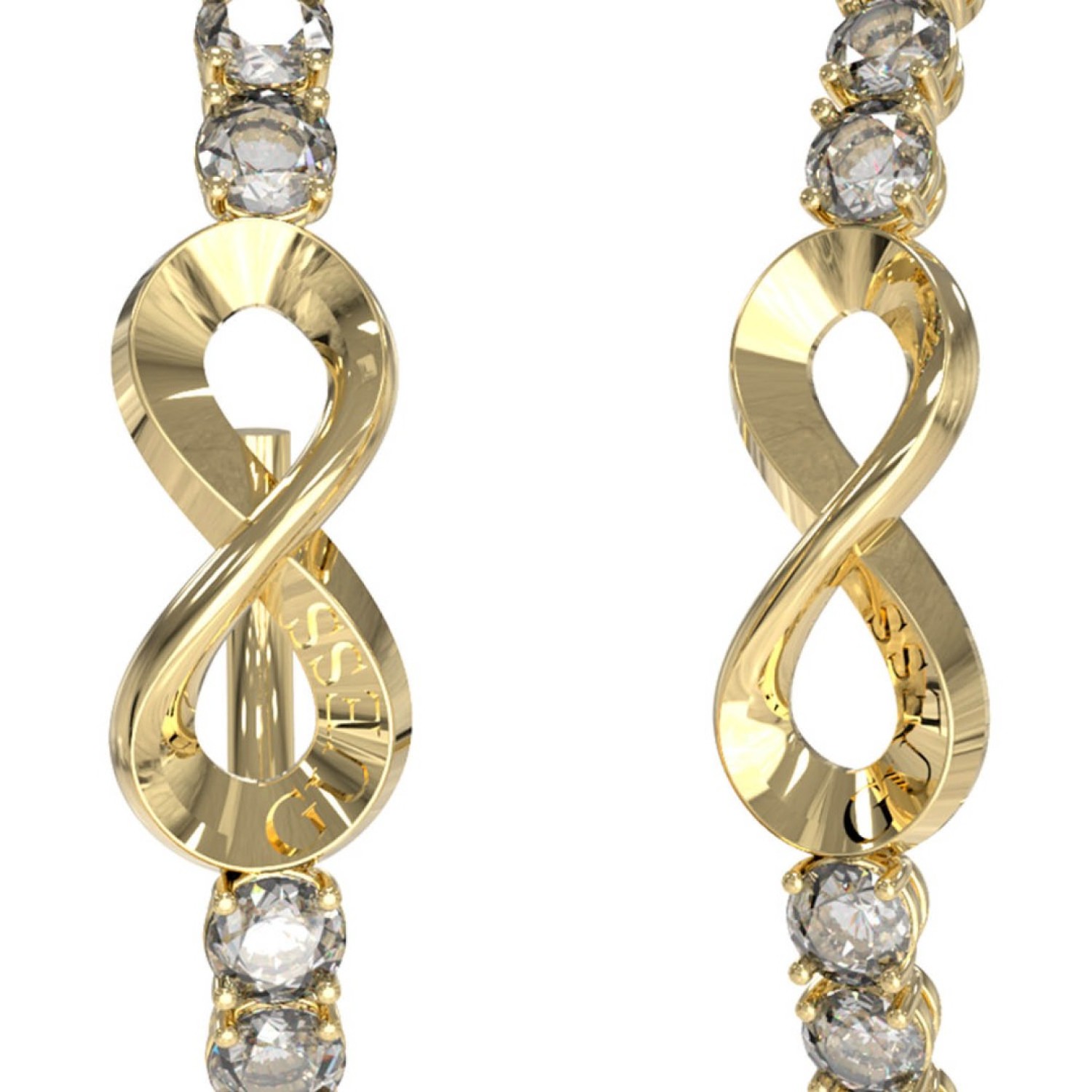 Christies Jewellery - GUESS Gold 50mm Infinity Hoop Earrings JUBE03269JWYGTU Watches Auckland NZ GUESS Gold 50mm Infinity Hoop Earrings JUBE03269JWYGTU JUBE03269JWYGTU Guess Jewellery Auckland | GUESS jewellery effortlessly transitions from daytime to nighttime wear, Fast Free Delivery from Auckland
