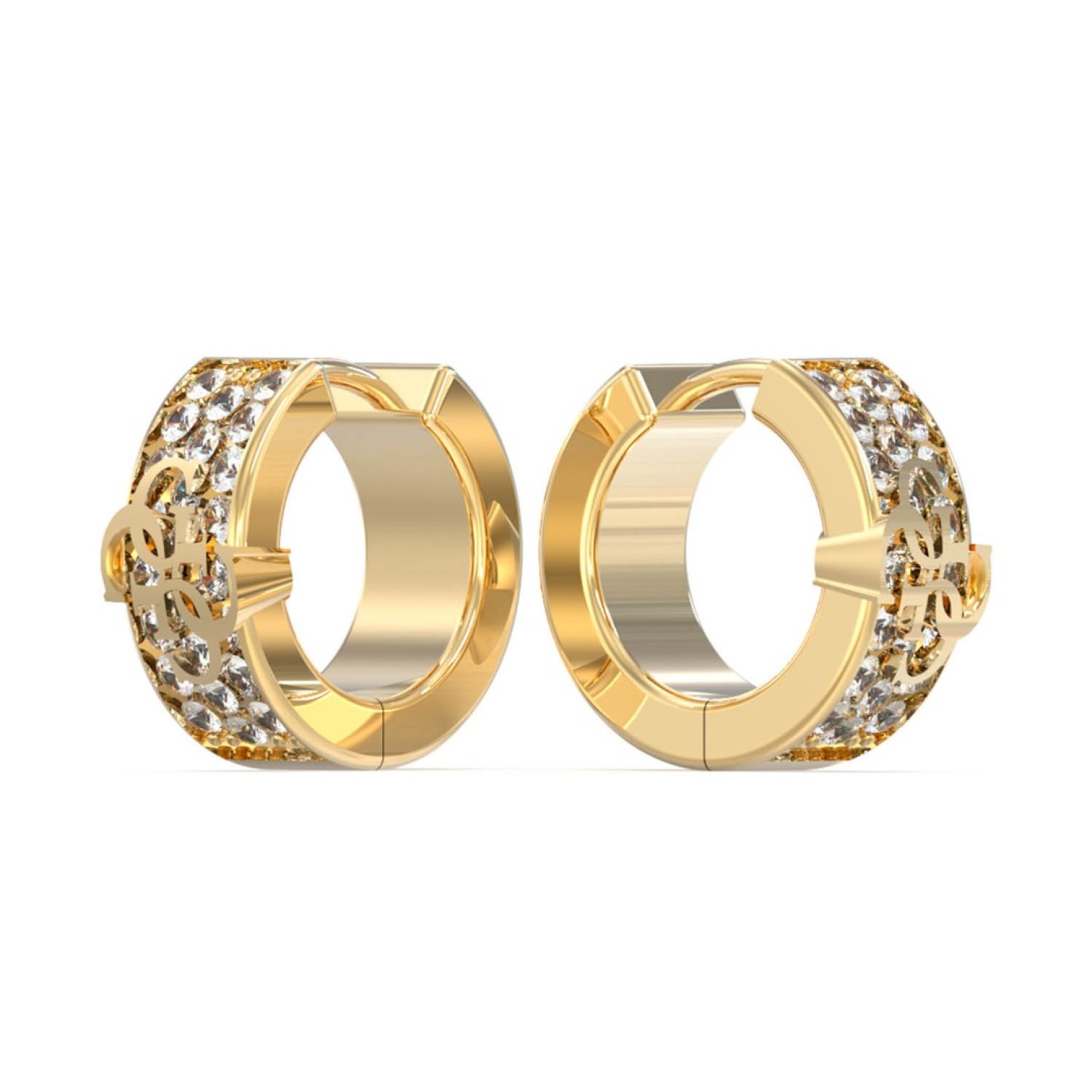 Christies Jewellery - GUESS 14mm 4G Pave Studded Hoop Earrings JUBE03283JWYGTU in Gold Watches Auckland NZ GUESS 14mm 4G Pave Studded Hoop Earrings JUBE03283JWYGTU in Gold JUBE03283JWYGTU Guess Jewellery Auckland | GUESS jewellery effortlessly transitions from daytime to nighttime wear, Fast Free Delivery from Auckland