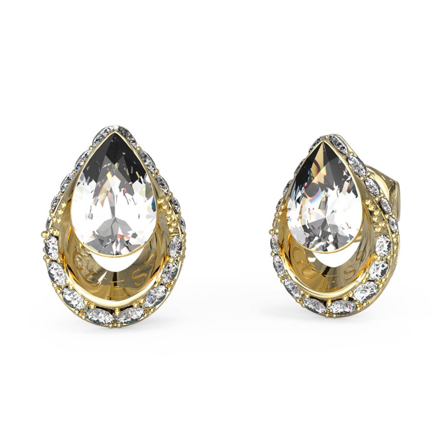 Christies Jewellery - GUESS Gold 11mm Crystal Drop Stud Earrings JUBE03393JWYGTU Watches Auckland NZ GUESS Gold 11mm Crystal Drop Stud Earrings JUBE03393JWYGTU JUBE03393JWYGTU Guess Jewellery Auckland | GUESS jewellery effortlessly transitions from daytime to nighttime wear, Fast Free Delivery from Auckland