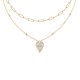 GUESS Gold Pave Heart Double Chain Necklace JUBN03244JWYGTU JUBN03244JWYGTU Guess Jewellery Auckland | GUESS jewellery effortlessly transitions from daytime to nighttime wear, Fast Free Delivery from Auckland