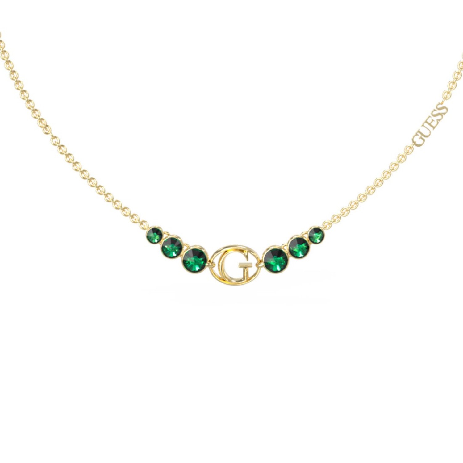 Christies Jewellery - GUESS Gold and Emerald G-Logo Stones Necklace JUBN03357JWYGEMTU Watches Auckland NZ GUESS Gold and Emerald G-Logo Stones Necklace JUBN03357JWYGEMTU JUBN03357JWYGEMTU Guess Jewellery Auckland | GUESS jewellery effortlessly transitions from daytime to nighttime wear, Fast Free Delivery from Auckland