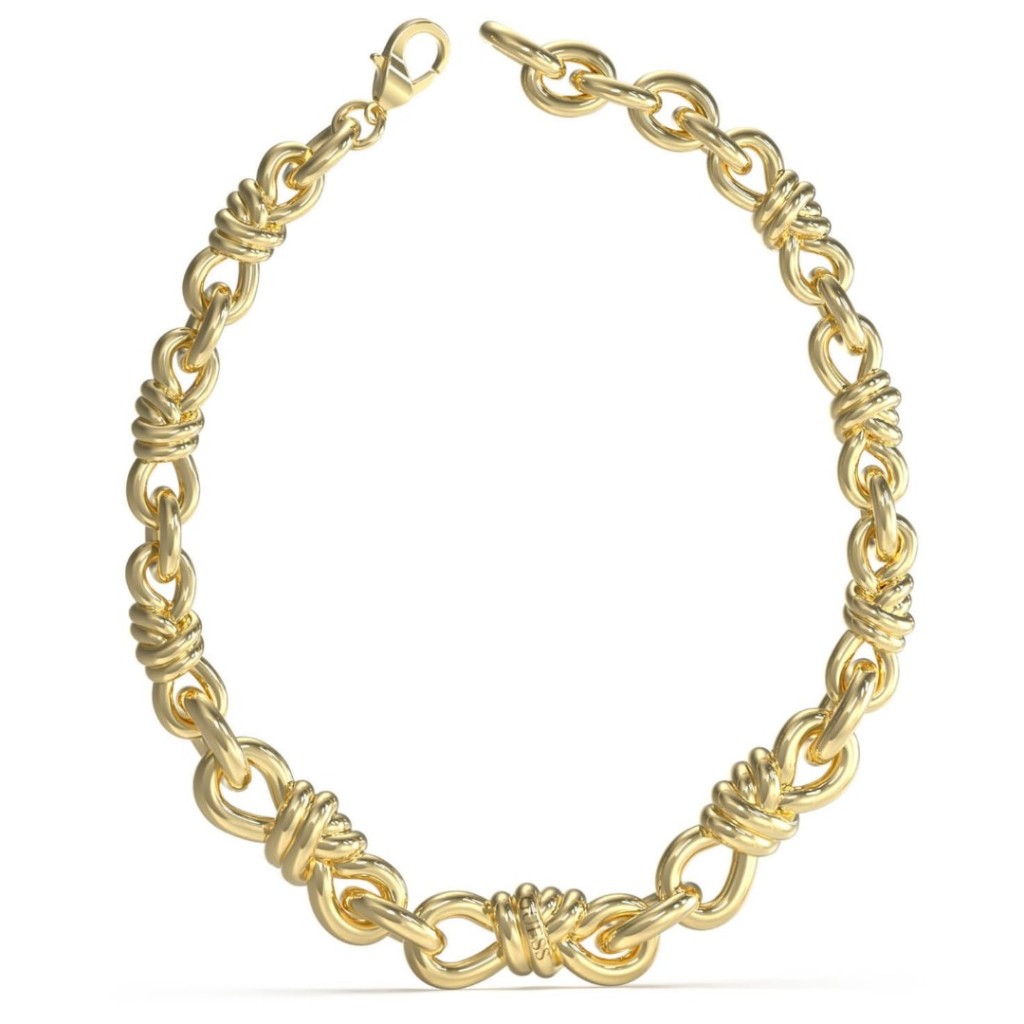 Gold guess necklace clearance