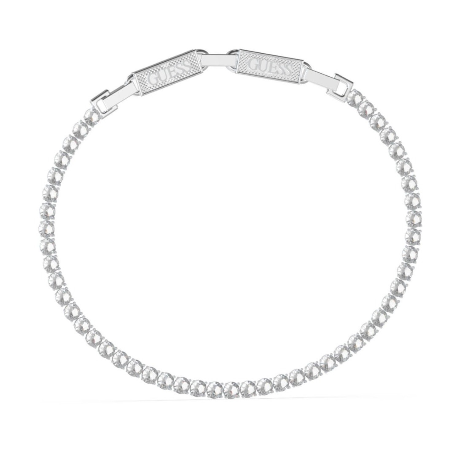GUESS Silver Tennis Bracelet with Logo Buckle JUMB03237JWSTTU JUMB03237JWSTTU Guess Jewellery Auckland | GUESS jewellery effortlessly transitions from daytime to nighttime wear, Fast Free Delivery from Auckland